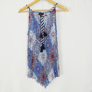 ⭐ Melissa Paige Halter Top Blue Sky Multi Size M
